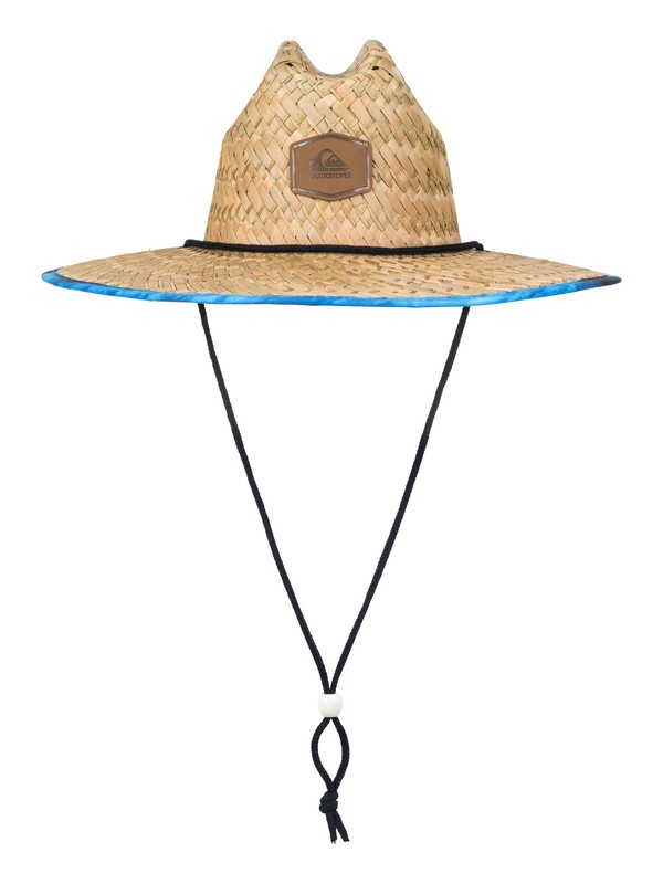 quiksilver, Outsider Straw Lifeguard Hat, BRIGHT COBALT (bpc0) 0 Outsider Straw Lifeguard Hat Blue AQYHA03218 Quiksilver