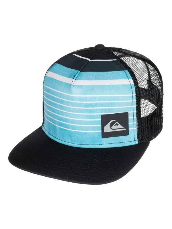 quiksilver, Vertical Printed Trucker Hat, NEON BLUE (bnm0) 0 Vertical Printed Trucker Hat AQYHA03273 Quiksilver