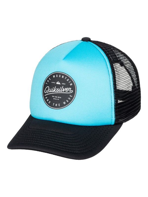 quiksilver, Foam Ball Trucker Hat, HAWAIIAN OCEAN (bmj0) 0 Foam Ball Trucker Hat AQYHA03469 Quiksilver