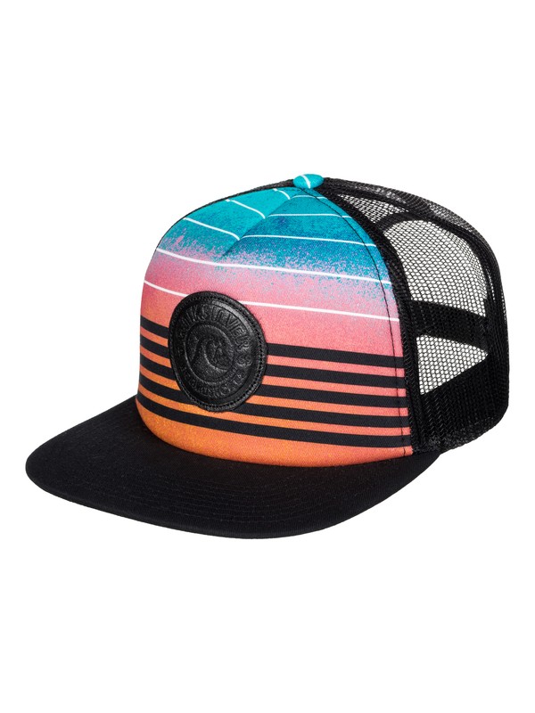 quiksilver, Hyedye Trucker Hat, SCUBA BLUE (blj0) 0 Hyedye Trucker Hat AQYHA03581 Quiksilver
