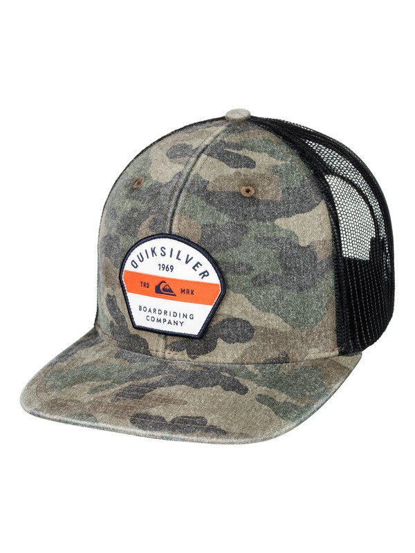 quiksilver, Silver Lining Trucker Hat, CAMO (gra0) 0 Silver Lining Trucker Hat Green AQYHA03845 Quiksilver