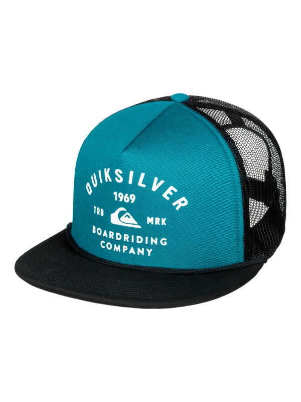 quiksilver, Spellbinder - Trucker Cap, MOROCCAN BLUE (bsg0) 0 Spellbinder - Trucker Cap Blue AQYHA03857 Quiksilver