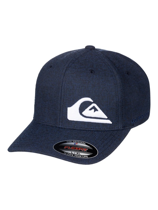 quiksilver, Hombres Gorra Flexifit Final, NAVY BLAZER HEATHER (byjh) 0 Hombres Gorra Flexifit Final AQYHA03924 Quiksilver