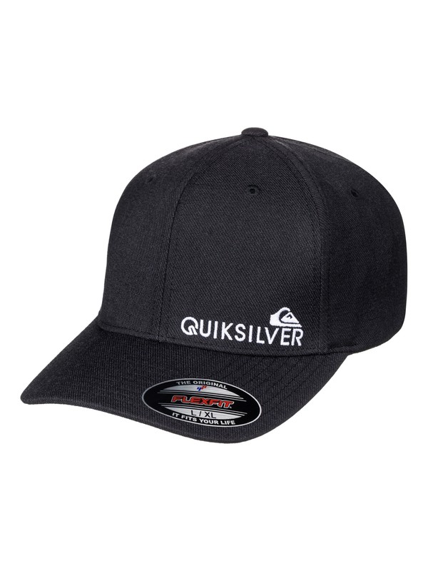 quiksilver, Men's Sidestay Flexfit Hat, BLACK HEATHER (krph) 0 Men's Sidestay Flexfit Hat AQYHA03927 Quiksilver