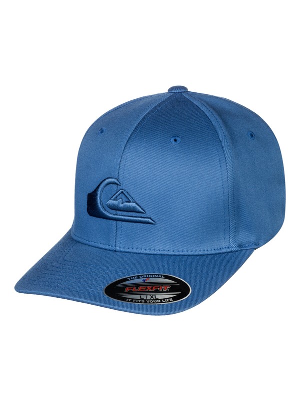 quiksilver, Hombres Gorra Flexifit Mountain And Wave, BIJOU BLUE (bng0) 0 Hombres Gorra Flexifit Mountain And Wave Azul AQYHA03978 Quiksilver