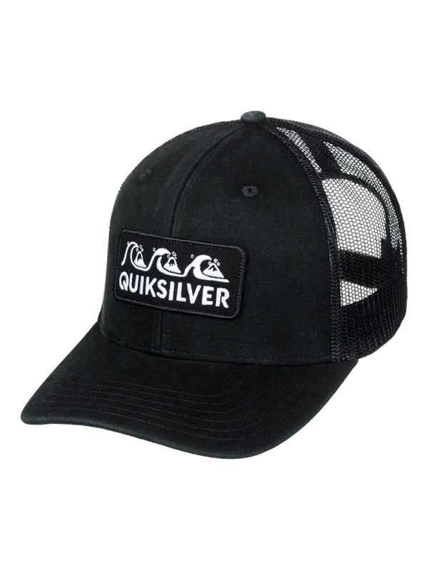 quiksilver, Wharf Beater Trucker Hat, BLACK (kvj0) 0 Wharf Beater Trucker Hat Black AQYHA03996 Quiksilver
