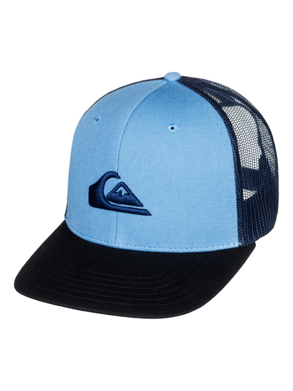 quiksilver, Men's Grounder Trucker Hat, DUSK BLUE (bhc0) 0 Men's Grounder Trucker Hat Blue AQYHA03997 Quiksilver