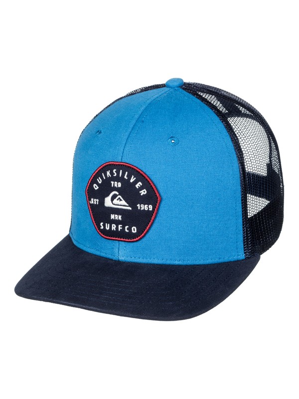 quiksilver, Blocked Out Trucker Hat, BRIGHT COBALT (bpc0) 0 Blocked Out Trucker Hat AQYHA03998 Quiksilver