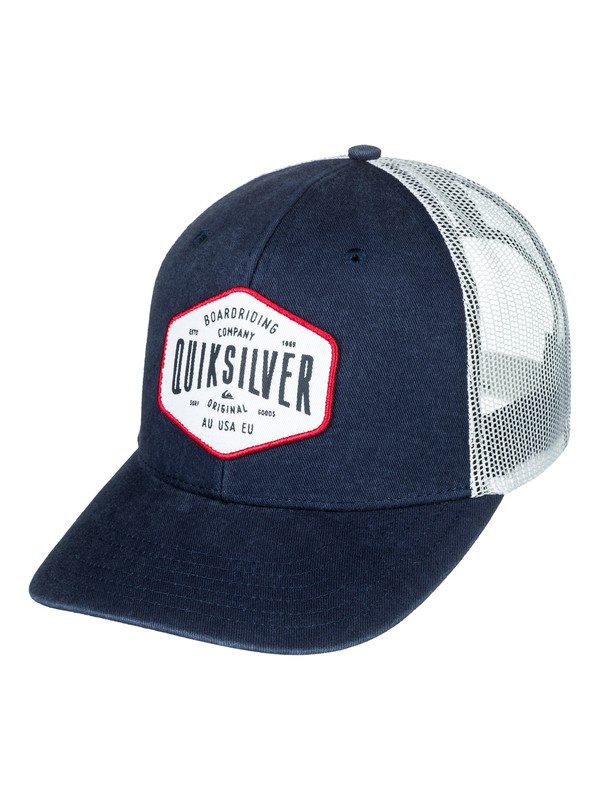 quiksilver, Steel Hander Trucker Hat, NAVY BLAZER HEATHER (byjh) 0 Steel Hander Trucker Hat Blue AQYHA04062 Quiksilver