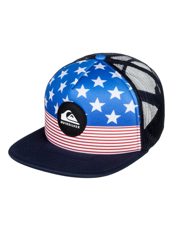 quiksilver, Faded Out Trucker Hat, BRIGHT COBALT (bpc0) 0 Faded Out Trucker Hat AQYHA04070 Quiksilver