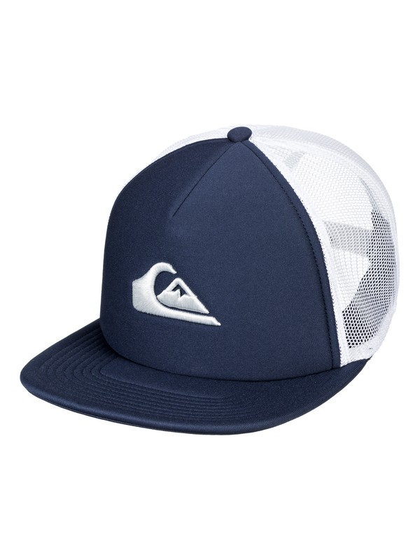 quiksilver, Men's All In Trucker Hat, DARK DENIM (brq0) 0 Men's All In Trucker Hat Blue AQYHA04073 Quiksilver