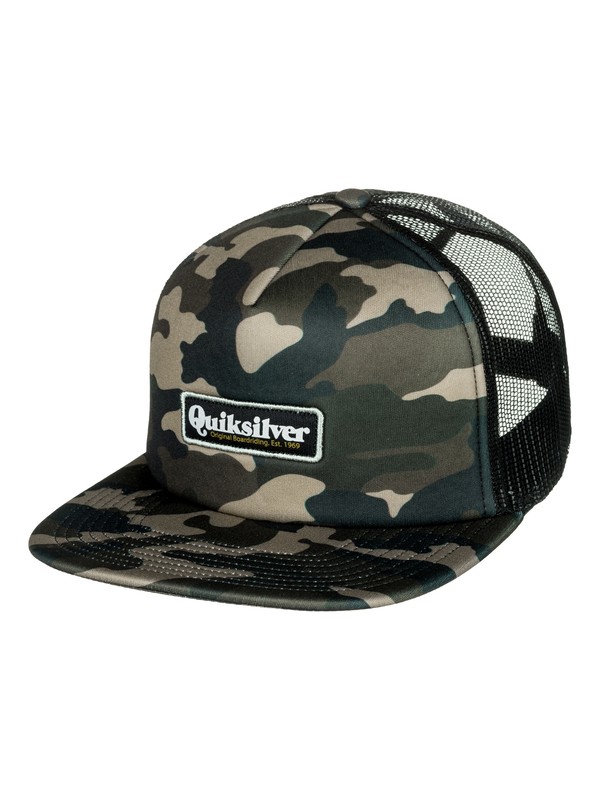 quiksilver, Foam Cruster Trucker Hat, CAMO (gra0) 0 Foam Cruster Trucker Hat Green AQYHA04093 Quiksilver