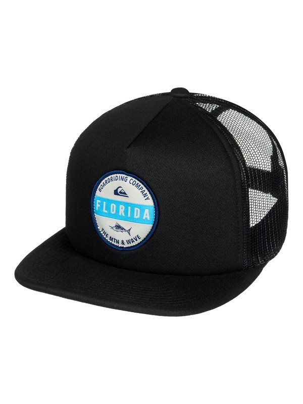 quiksilver, Florida Fishin - Trucker Hat, BLACK (kvj0) 0 Florida Fishin - Trucker Hat Black AQYHA04106 Quiksilver