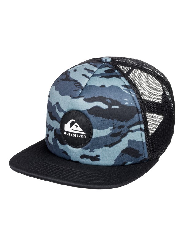 quiksilver, Men's Board Hoardie Trucker Hat, BLACK (kvj0) 0 Men's Board Hoardie Trucker Hat Black AQYHA04129 Quiksilver