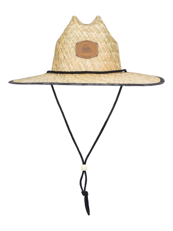 quiksilver, Outsider Straw Lifeguard Hat, BLACK HEATHER (kvjh) 0 Outsider Straw Lifeguard Hat Black AQYHA04169 Quiksilver