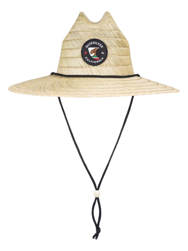 quiksilver, Destinado Pierside Straw Lifeguard Hat, BLACK/CALIFORNIA (xkkc) 0 Destinado Pierside Straw Lifeguard Hat AQYHA04183 Quiksilver