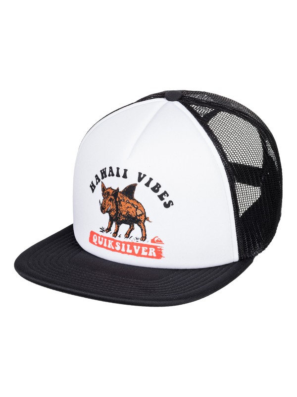 quiksilver, BOAR SHARK TRUCKER, WHITE (wbb0) 0 BOAR SHARK TRUCKER AQYHA04186 Quiksilver