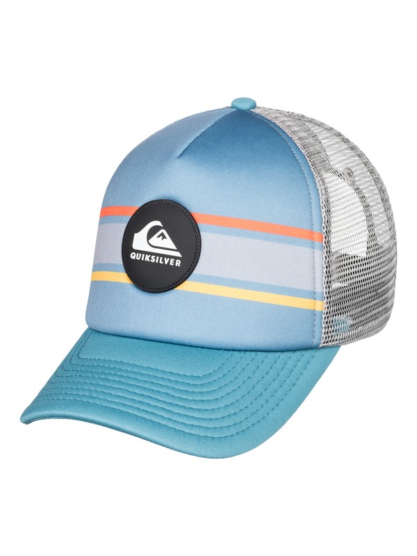 quiksilver, Seasons Debate Trucker Hat, STELLAR (bnt0) 0 Seasons Debate Trucker Hat Blue AQYHA04301 Quiksilver