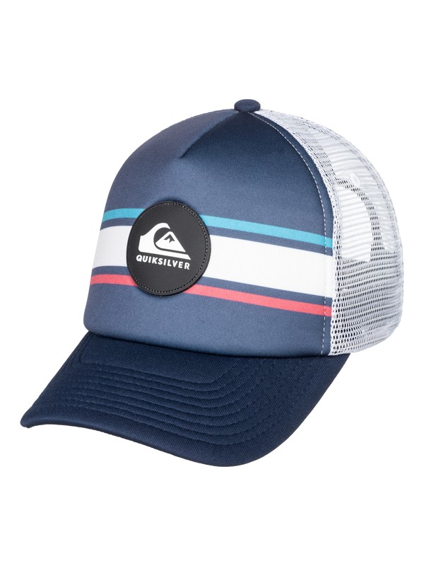 quiksilver, Seasons Debate Trucker Hat, NAVY BLAZER (byj0) 0 Seasons Debate Trucker Hat Blue AQYHA04301 Quiksilver