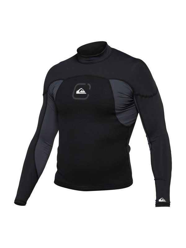 quiksilver, 1MM SYNCRO LSL NEO SURF SHIRT, BLACK / GRAPHITE (xkks) 0 1MM SYNCRO LSL NEO SURF SHIRT AQYJL00004 Quiksilver
