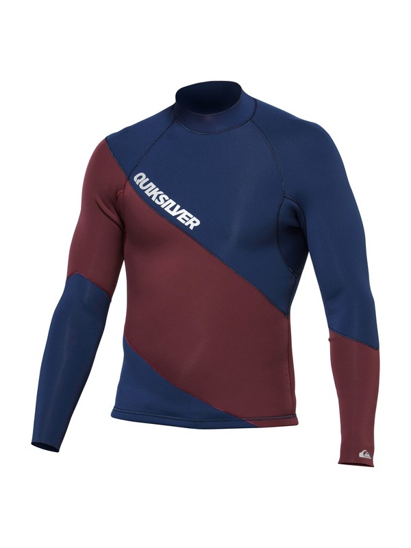 quiksilver, Ignite 2mm GBS Jacket, WINE / INK BLUE (xrrb) 0 Ignite 2mm GBS Jacket AQYJL00010 Quiksilver