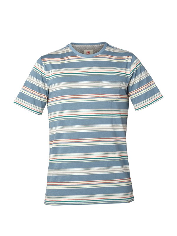 quiksilver, Full Up Crew Slim Fit T-Shirt, FULL UP STRIPE_BLUESTONE (bmc4) 0 Full Up Crew Slim Fit T-Shirt AQYKT03004 Quiksilver