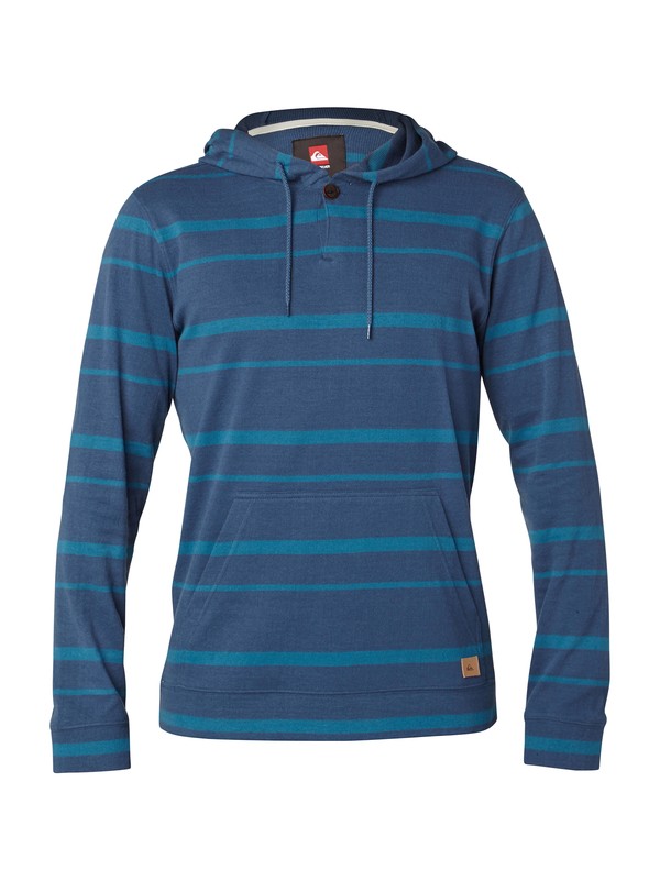 quiksilver, Snit Stripe Pullover Hoodie, SNIT STRIPE WASHED NAVY (brq3) 0 Snit Stripe Pullover Hoodie AQYKT03014 Quiksilver
