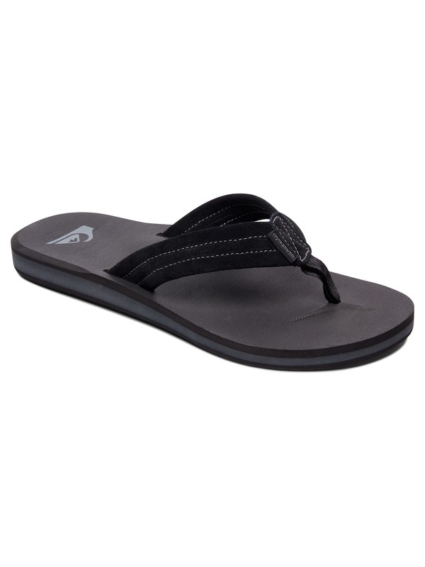 quiksilver, Carver - Tongs en cuir pour Homme, SOLID BLACK (sbkm) 0 Carver - Tongs en cuir pour Homme Multicouleurs AQYL100030 Quiksilver