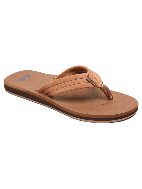 quiksilver, Carver - Tongs en cuir pour Homme, TAN - SOLID (tkd0) 0 Carver - Tongs en cuir pour Homme Beige AQYL100030 Quiksilver