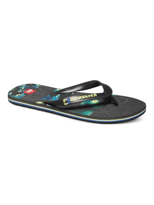 quiksilver, Molokai Art - Sandals, BLACK/GREY/GREEN (xksg) 0 Molokai Art - Sandals AQYL100062 Quiksilver