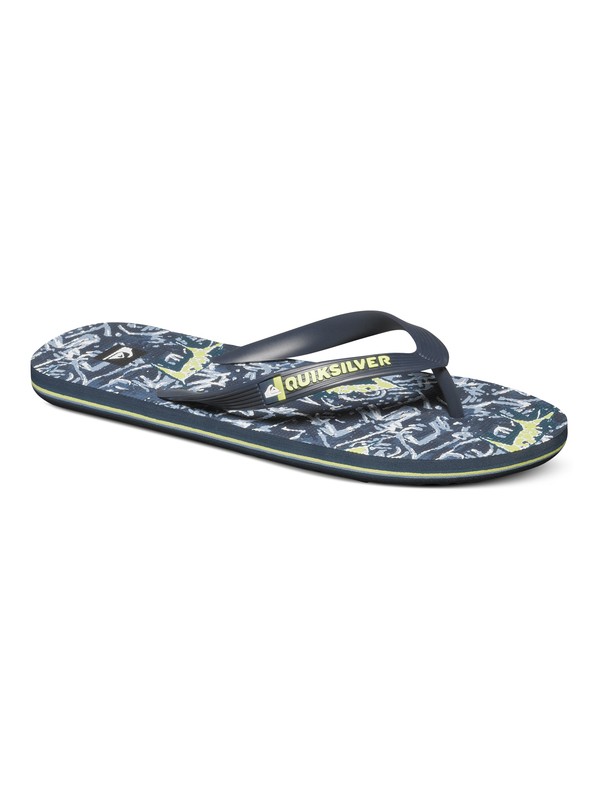 quiksilver, Molokai Ghetto Sandals, BLUE/BLUE/GREEN (xbbg) 0 Molokai Ghetto Sandals AQYL100075 Quiksilver