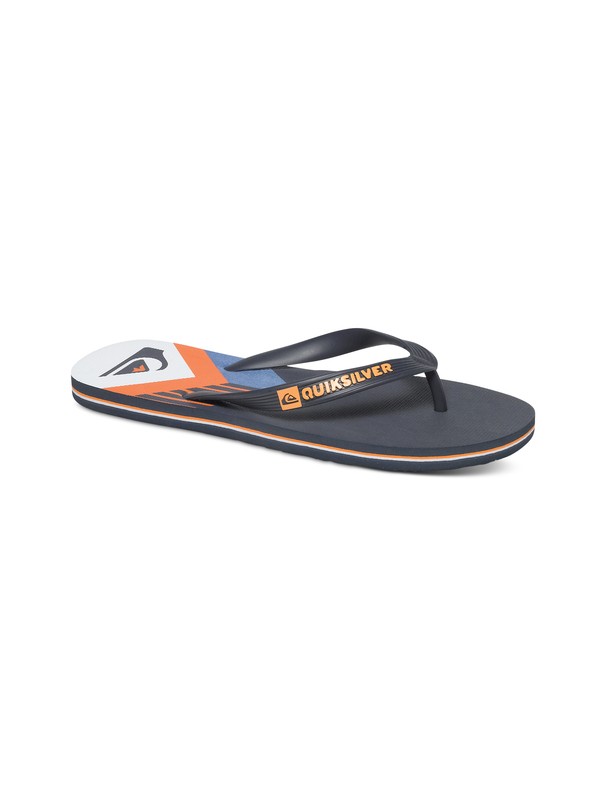 quiksilver, Molokai New Wave Panel Sandals, BLUE/BLUE/ORANGE (xbbn) 0 Molokai New Wave Panel Sandals AQYL100117 Quiksilver