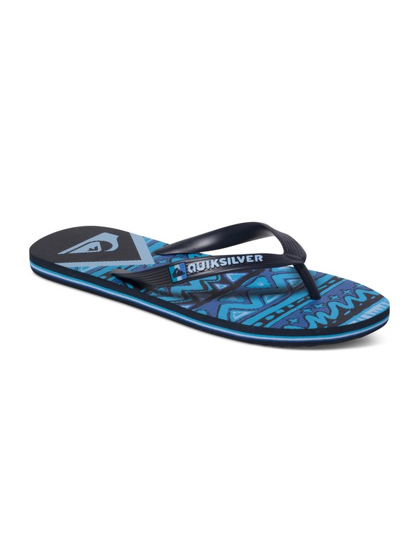 quiksilver, Molokai New Wave Art Flip Flops, BLUE/BLUE/WHITE (xbbw) 0 Molokai New Wave Art Flip Flops AQYL100169 Quiksilver