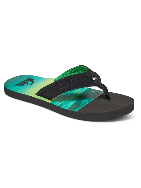quiksilver, Basis - Tongs, BLACK/GREEN/GREEN (xkgg) 0 Basis - Tongs Noir AQYL100231 Quiksilver
