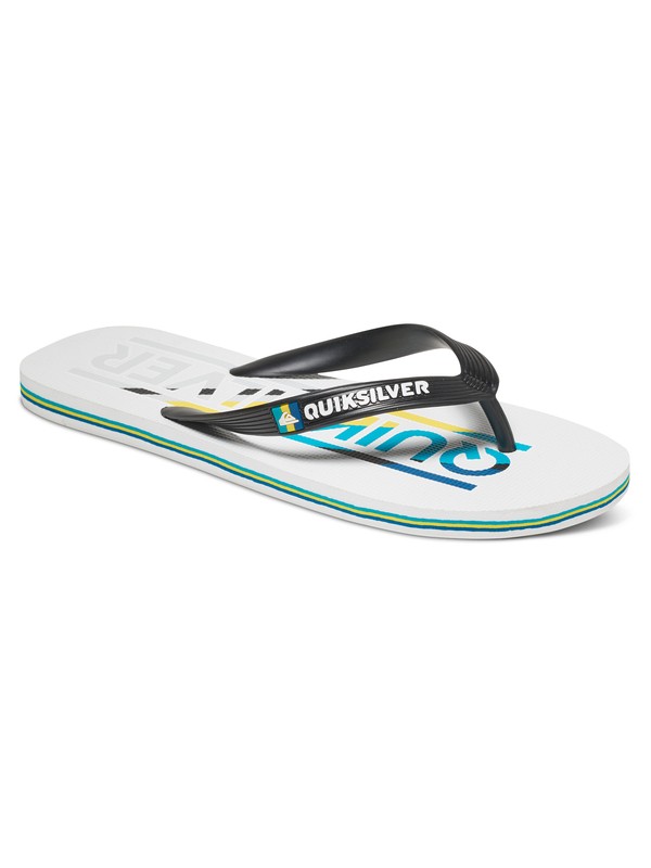 quiksilver, Molokai Wordmark - Slippers, BLACK/WHITE/BLUE (xkwb) 0 Molokai Wordmark - Slippers Black AQYL100232 Quiksilver