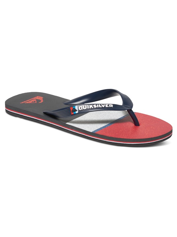 quiksilver, Molokai Blocked Sandals, BLUE/GREY/RED (xbsr) 0 Molokai Blocked Sandals AQYL100366 Quiksilver