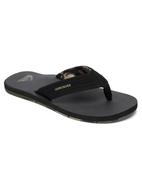 quiksilver, Island Oasis Sandals, BLACK/GREEN/GREEN (xkgg) 0 Island Oasis Sandals Black AQYL100401 Quiksilver