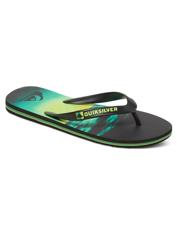 quiksilver, Molokai Hold Down Flip-Flops, BLACK/GREEN/GREEN (xkgg) 0 Molokai Hold Down Flip-Flops AQYL100409 Quiksilver
