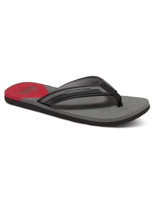 quiksilver, Molokai Deluxe - Tongs pour Homme, BLACK/GREY/RED (xksr) 0 Molokai Deluxe - Tongs pour Homme Noir AQYL100413 Quiksilver
