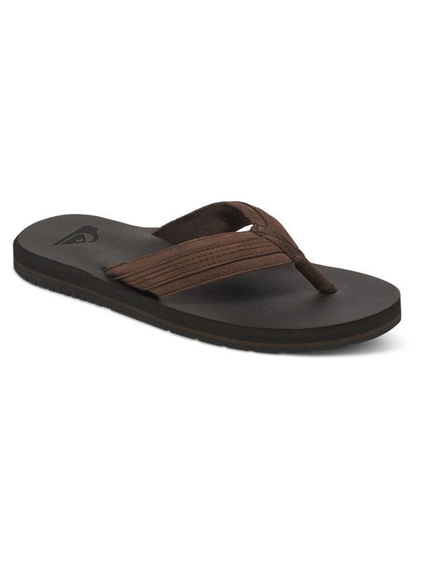 quiksilver, Coastal Oasis - Leather Sandals, BROWN/BROWN/BLACK (xcck) 0 Coastal Oasis - Leather Sandals AQYL100414 Quiksilver