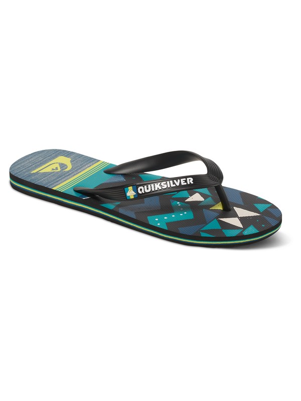 quiksilver, Molokai Slab Lapu - Infradito da Uomo, BLACK/GREEN/GREEN (xkgg) 0 Molokai Slab Lapu - Infradito da Uomo Black AQYL100415 Quiksilver