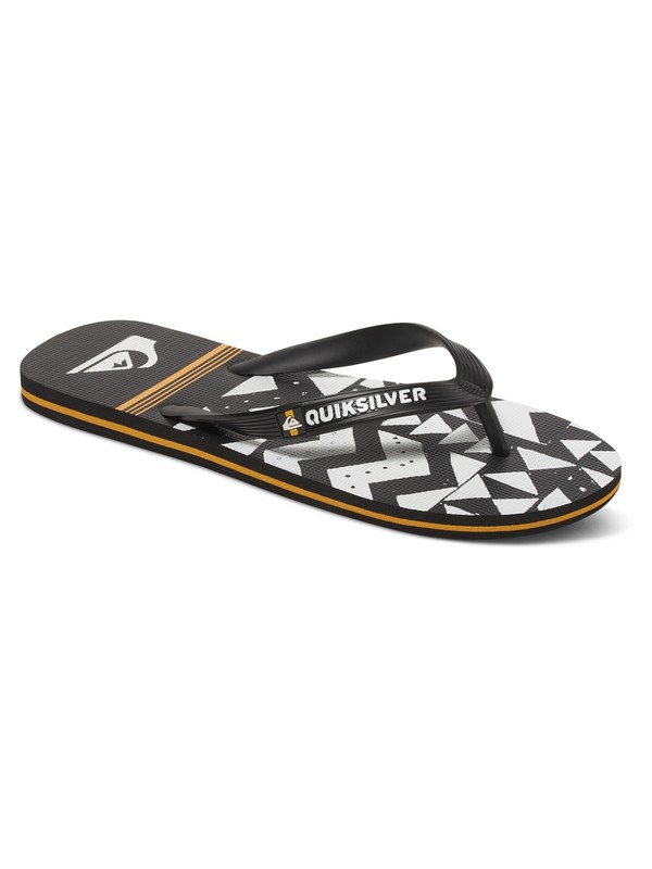 quiksilver, Molokai Slab Lapu Flip Flops, BLACK/WHITE/ORANGE (xkwn) 0 Molokai Slab Lapu Flip Flops AQYL100415 Quiksilver