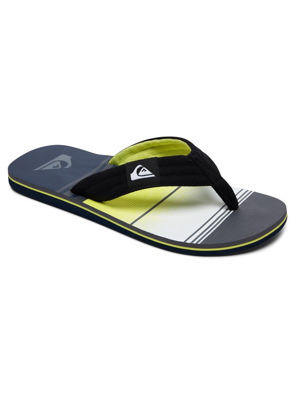 quiksilver, Molokai Layback Sandals, BLACK/GREY/YELLOW (xksy) 0 Molokai Layback Sandals Black AQYL100483 Quiksilver