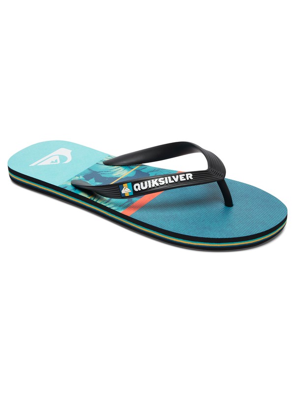 quiksilver, Molokai Carrillo - Slippers, BLACK/GREEN/GREEN (xkgg) 0 Molokai Carrillo - Slippers Black AQYL100486 Quiksilver