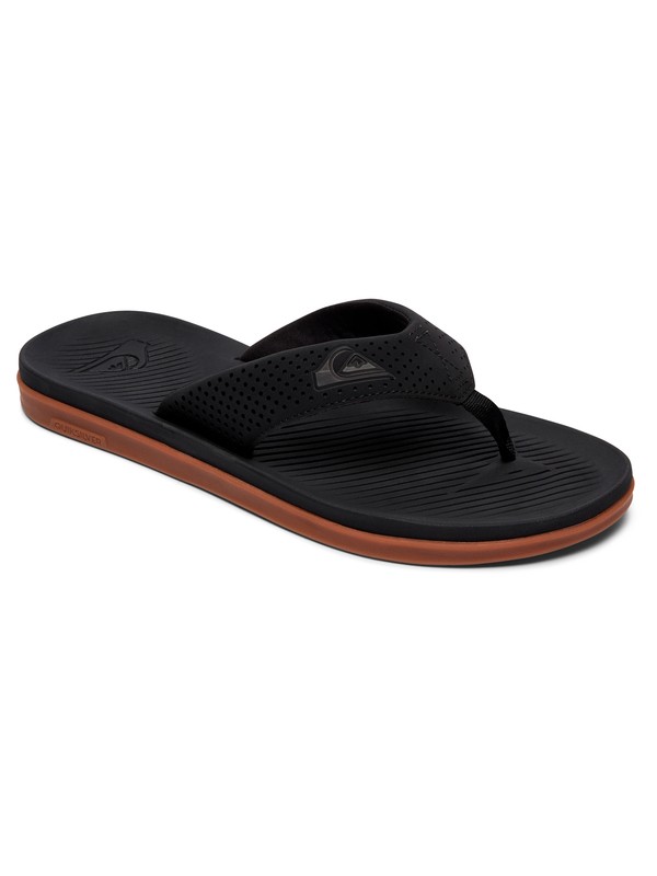 quiksilver, Haleiwa Plus - Sandals for Men, BLACK/BLACK/BROWN (xkkc) 0 Haleiwa Plus - Sandals for Men Black AQYL100497 Quiksilver