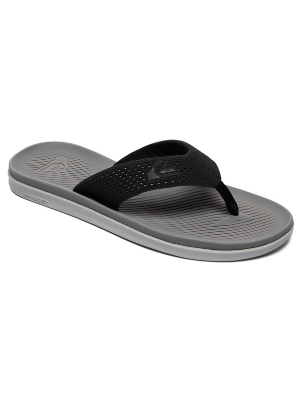 quiksilver, Haleiwa Plus Sandals, BLACK/GREY/BLUE (xksb) 0 Haleiwa Plus Sandals Black AQYL100497 Quiksilver