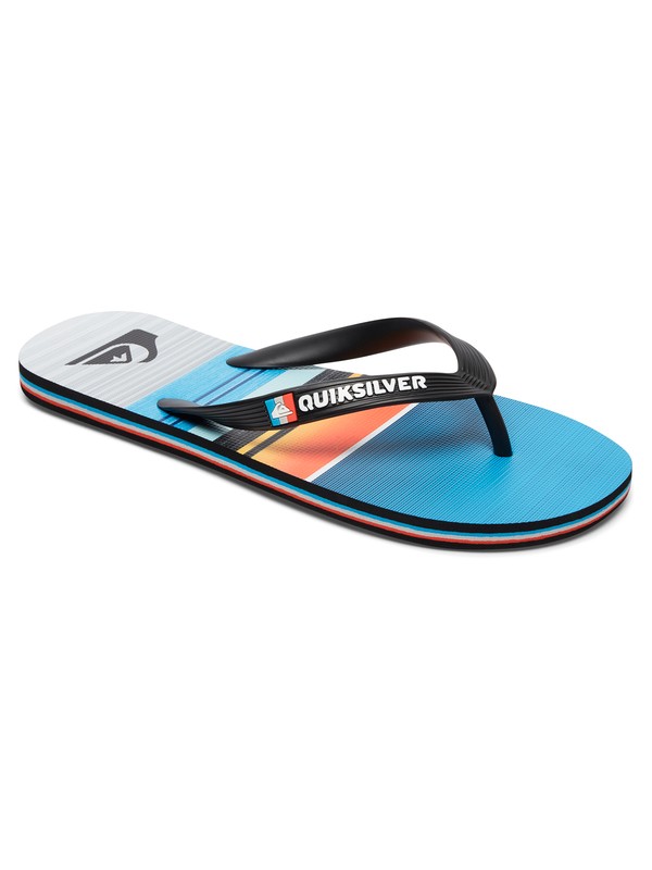 quiksilver, Molokai Stripe Flip-Flops, BLACK/RED/BLUE (xkrb) 0 Molokai Stripe Flip-Flops AQYL100516 Quiksilver