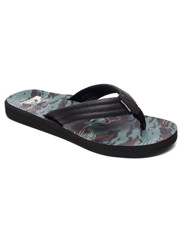 quiksilver, Carver Sandals, BLACK/BROWN/GREEN (xkcg) 0 Carver Sandals AQYL100559 Quiksilver