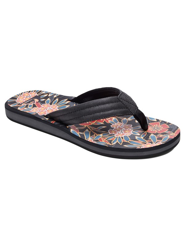 quiksilver, Carver Sandals, BLACK/RED/GREY (xkrs) 0 Carver Sandals Black AQYL100559 Quiksilver