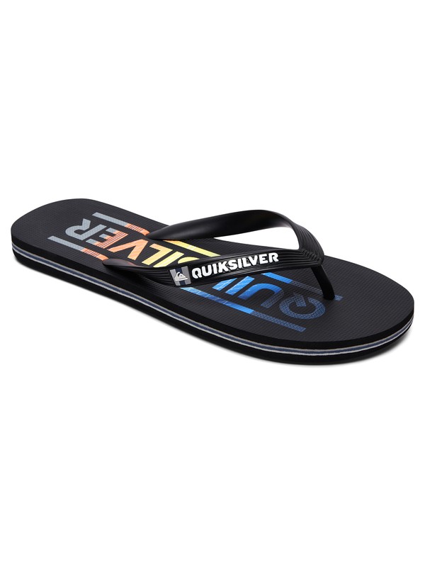quiksilver, Molokai Wordmark - Flip-Flops, BLACK/RED/BLUE (xkrb) 0 Molokai Wordmark - Flip-Flops AQYL100561 Quiksilver